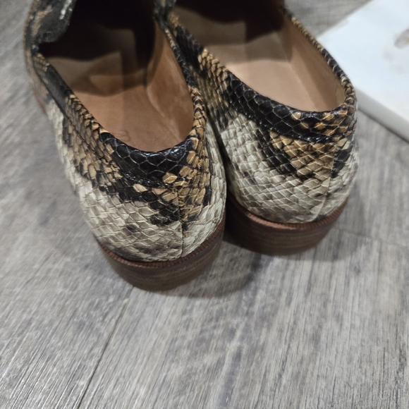 🐢 Madewell Frances Loafer Snake Embossed Leather Size 5.5 Excellent Condition - Picture 7 of 12